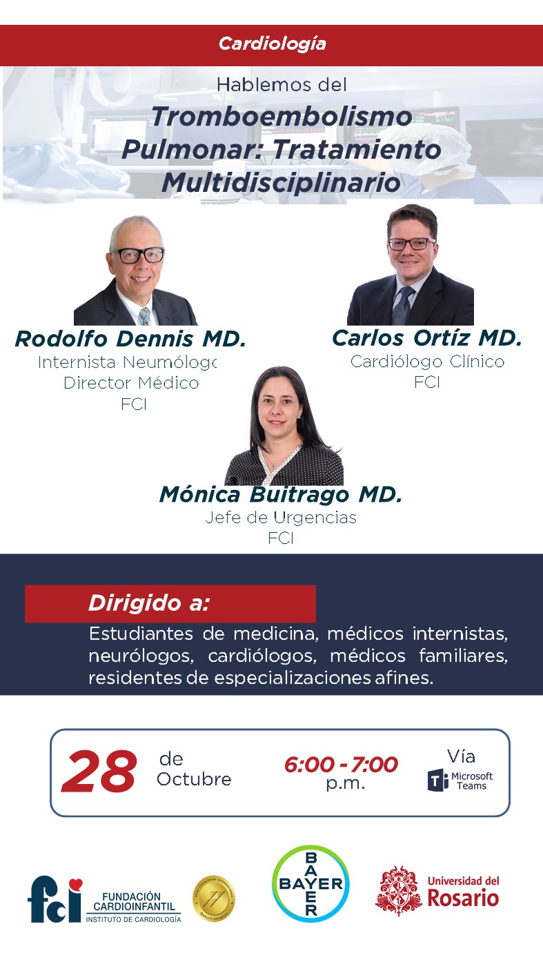 Webinar: Hablemos del  Tromboembolismo Pulmonar: Tratamiento Multidisciplinario