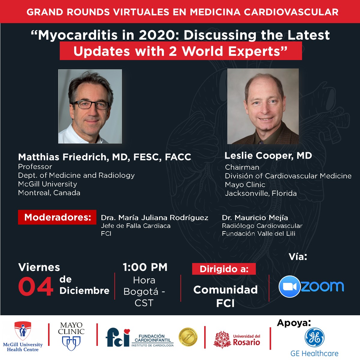 Webinar: “Myocarditis in 2020: Discussing the Latest Updates with 2 World Experts”