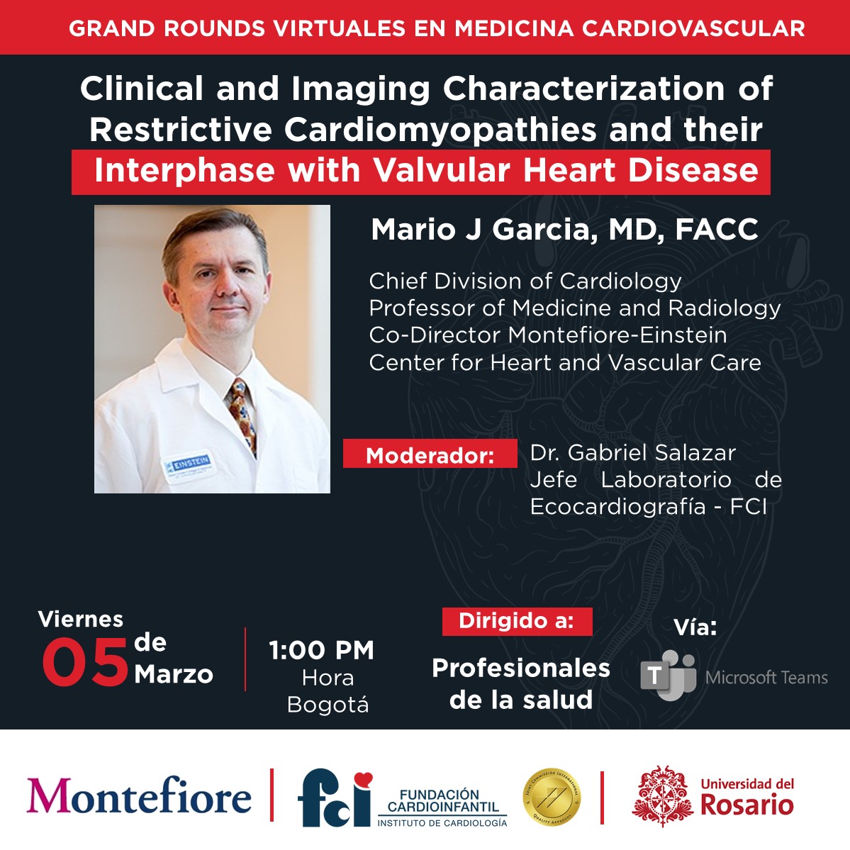 Webinar: Clinical and Imaging Characterization of Restrictive Cardiomyopathies and their Interphase with Valvular Heart Disease