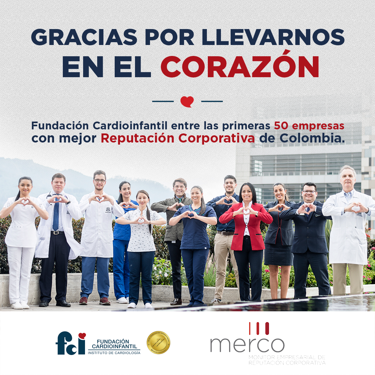 Somos la mejor empresa de salud en reputación corporativa de Colombia
