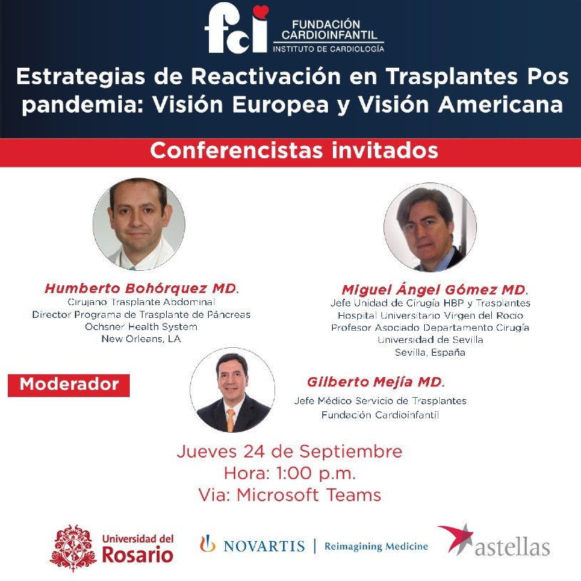 Webinar: Estrategias de Reactivación en Trasplantes Pos pandemia: Visión Europea y Visión Americana