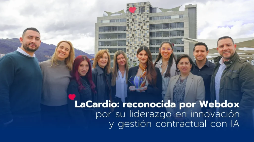 LaCardio: reconocida por Webdox por su liderazgo en innovación y gestión contractual con inteligencia artificial