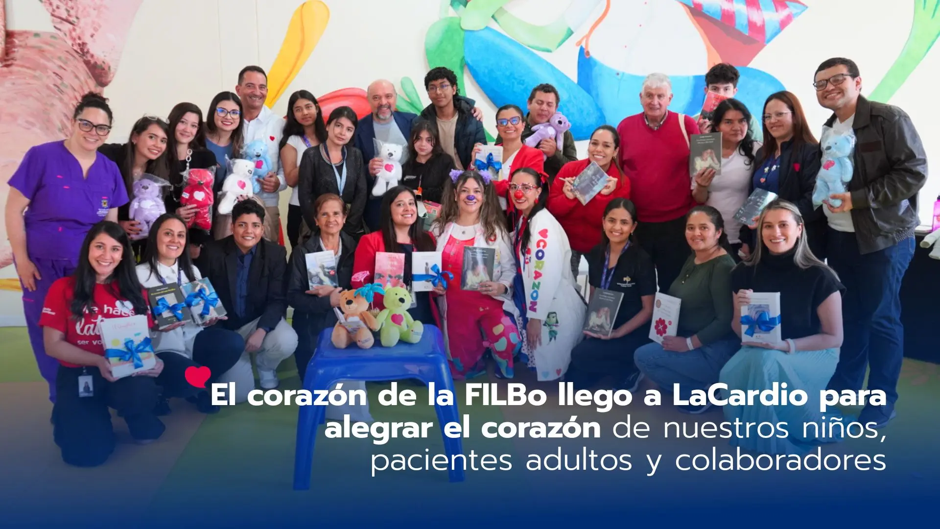 El corazón de la FILBo llego a LaCardio para alegrar el corazón de nuestros niños, pacientes adultos y colaboradores