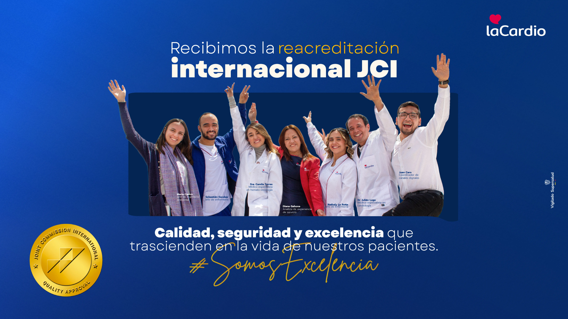LaCardio recibe por quinta vez la reacreditación de Joint Commission International: calidad, seguridad y excelencia